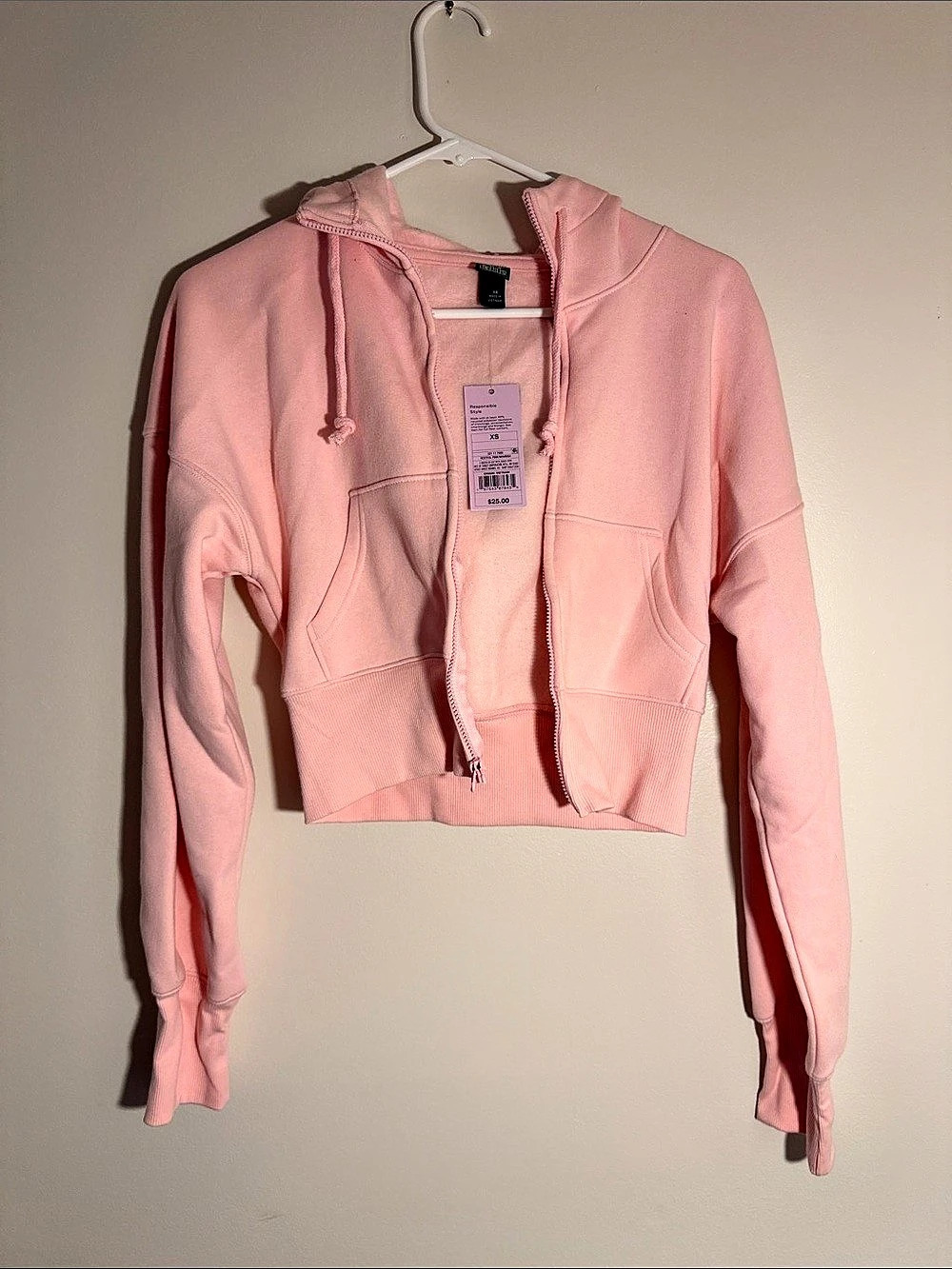 Wild fable Cropped Hoodie in Pink Size XS NWT